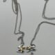 Silver Couple with Golden heart necklace