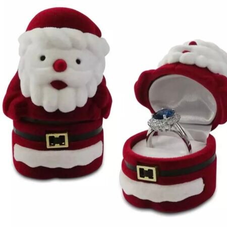 Jolly Gems: Santa Style Creative Velvet Mini Jewelry Box