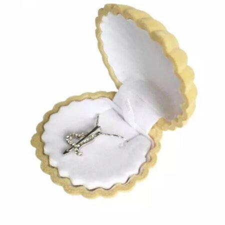 "Seashell" Creative Velvet Mini Jewelry Box - Shell Yellow