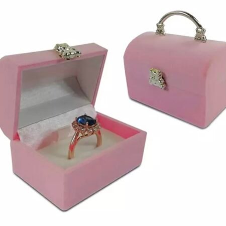 Pink Posh Creative Velvet Mini Jewelry Box - HandBag style