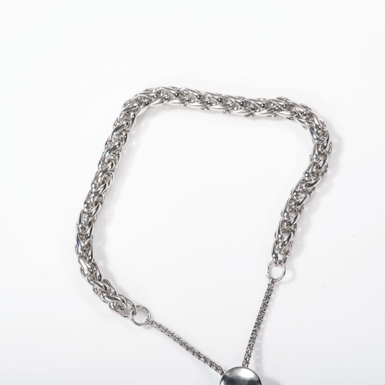 Italian 3mm Chopin Chain Silver Bracelet - Adjustable