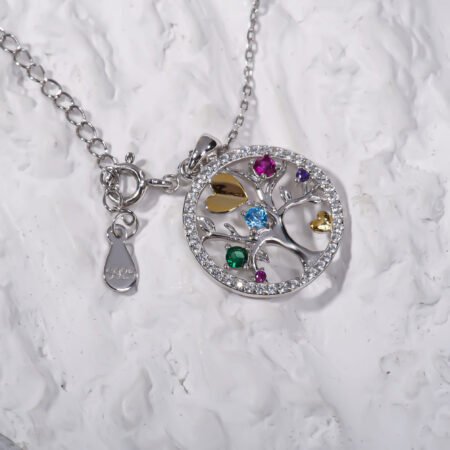 Family tree Colourful necklace.