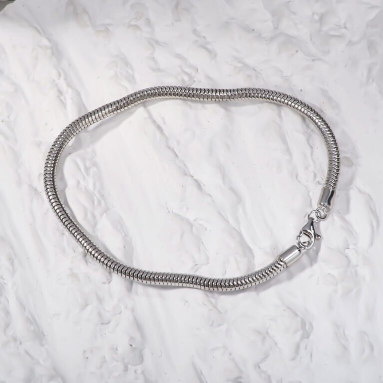 Italian 3mm Snake Chain Bracelet Unisex 6.5 inch 16.5cm