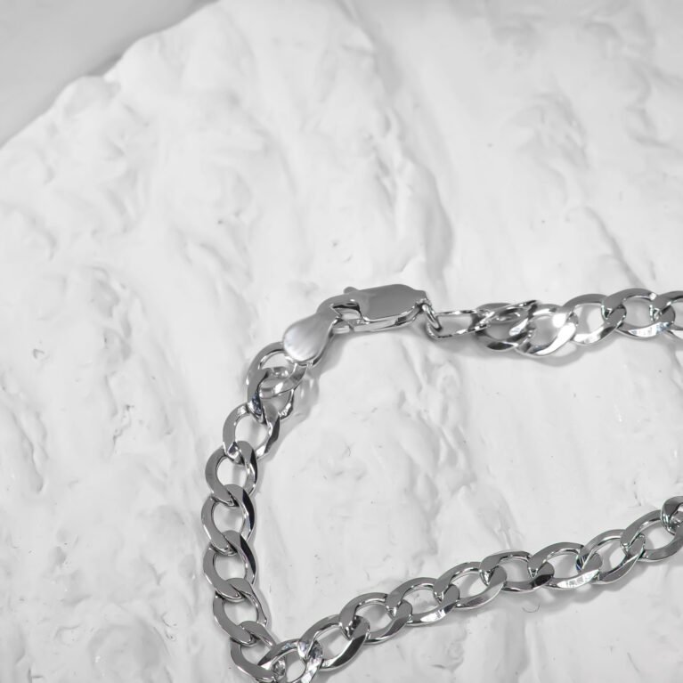 3.6mm Diamond-Cut Cuban Link Curb Chain Bracelet Unisex