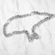 3mm Width Diamond-Cut Cuban Link Curb Silver Bracelet Unisex