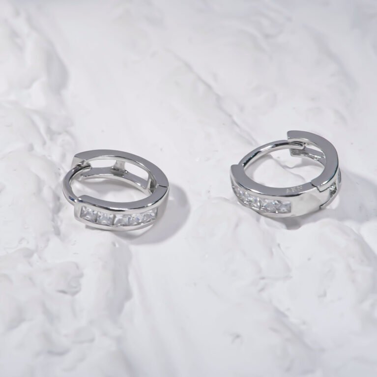 Huggie Hoop Silver Earing