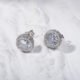 Round CZ studded Silver Earing