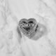 Sister charm on a heart  Silver Charm.