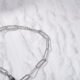 Italian Handmade 3.5mm Paperclip Link Hammered Chain