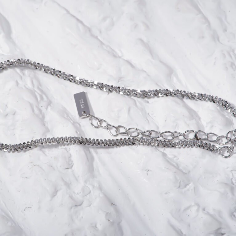 1.8mm Starlight Chain Silver Bracelet 16.5cm+5cm (6.5+2 inches)