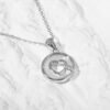 Little Heart on White Enamel necklace