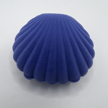 "Seashell" Creative Velvet Mini Jewelry Box - Shell Blue