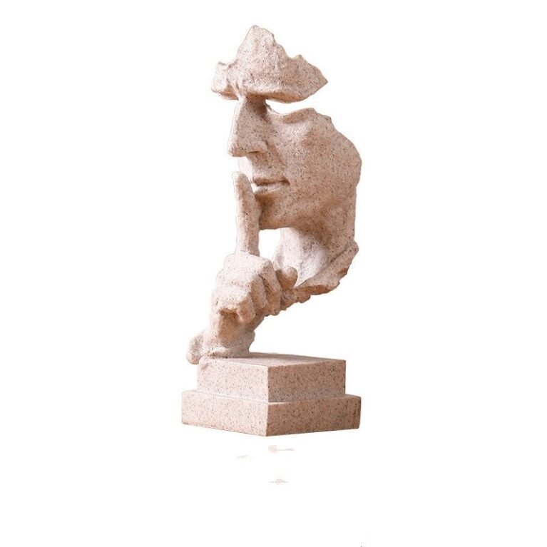 Silencer gold abstract figure handicraft ornaments- White