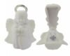 Heavenly Trinkets: Angel style White Velvet Mini Jewelry Box