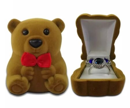 Teddy's Secret Stash: A Plush Creative Velvet Mini Jewelry Box