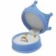 Regal" Creative Velvet Mini Jewelry Box - Crown Blue
