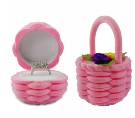 Blooming Baubles: Basket style Creative Velvet Mini Jewelry Box