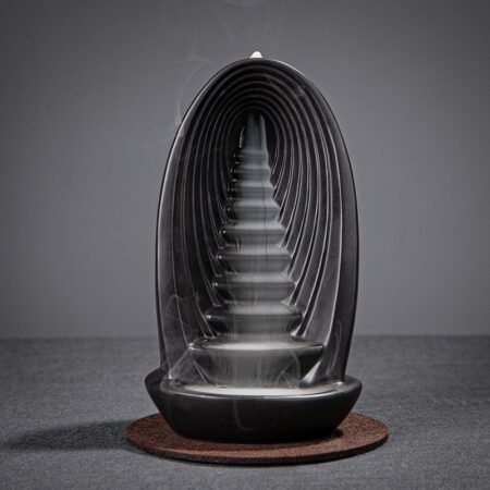 Waterfall Backflow Incense Burner Handmade Ceramic Censer Incense Holder Indoor