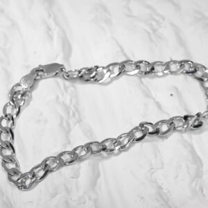 3.6mm Diamond-Cut Cuban Link Curb Chain Bracelet Unisex