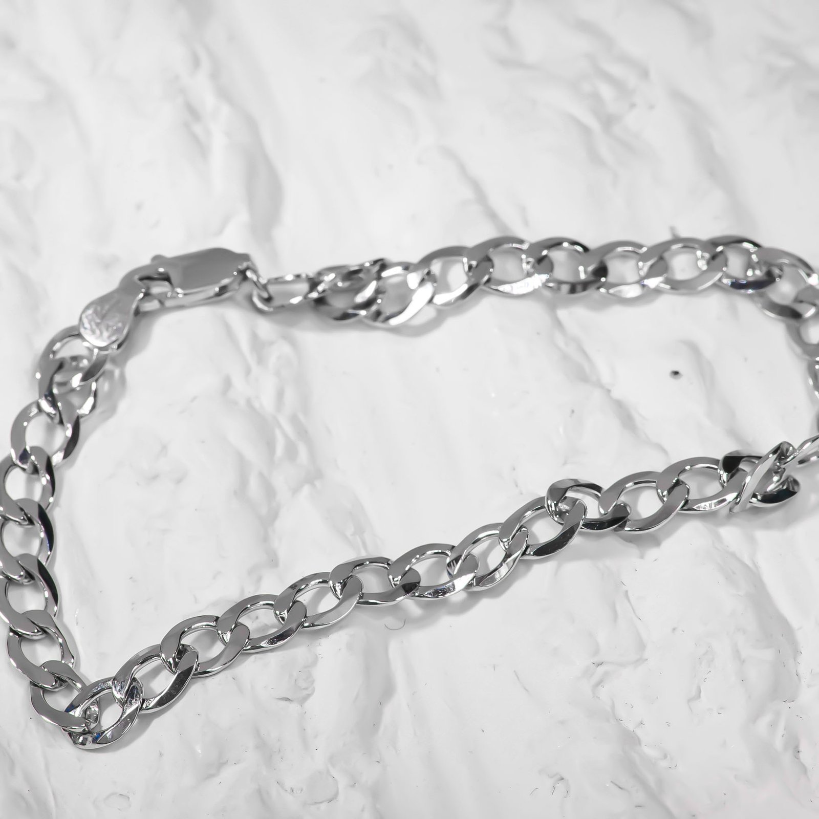 3.6mm Diamond-Cut Cuban Link Curb Chain Bracelet Unisex
