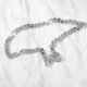 3mm Width Diamond-Cut Cuban Link Curb Silver Bracelet Unisex