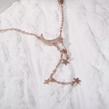 Stars and half Moon-Rose Gold