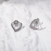 MIni heart Silver Earing