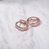 Huggie Hoop Rose gold Silver Earing