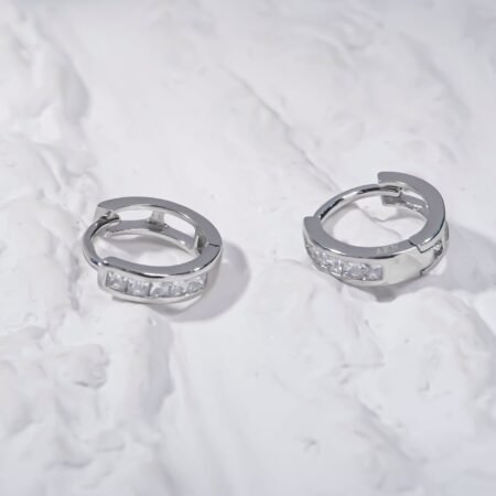 Huggie Hoop Silver Earing