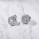 Round CZ studded Silver Earing