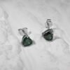 Emerald CZ TopsSilver Earing.
