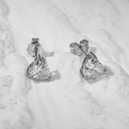 Clear CZ TopsSilver Earing.