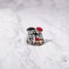 Cute colourful Couple in red Silver Charm