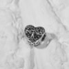 Heart with Tree Art Silver Charm