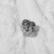Heart with Family Tree Art with Cubic Zircon  Silver Charm