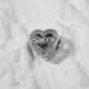 Sister charm on a heart  Silver Charm.