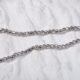 2.5mm Organic Cube Bead Chain Silver Bracelet Unisex 7.5 in