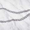 3mm Diamond-Cut Cuban Link Curb Chain Silver Bracelet Unisex 6.5