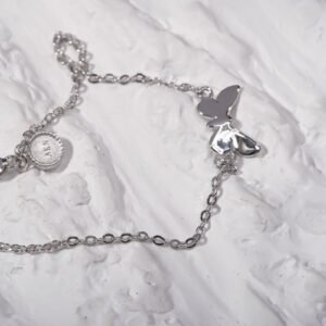 Butterfly Charmholder bracelet 16cm + 2.5 cm