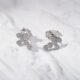 CZ studded Cross Silver Earing