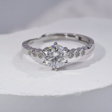 Octagon Opulence  6 Prong 1ct Moissanite Ring