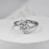 Spiral Sparkle Ring 1ct Moissanite Ring