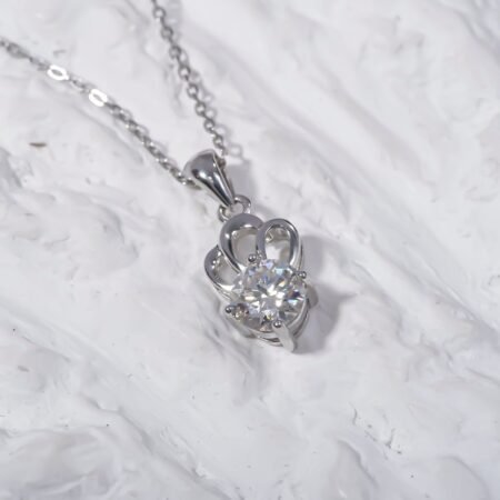 Crowned Brilliance Moissanite Necklace