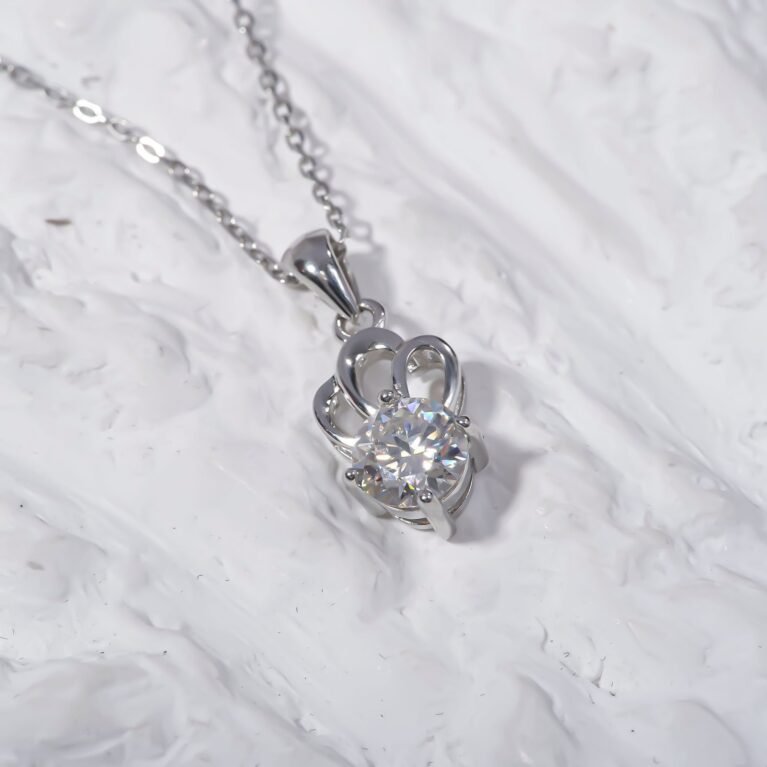 Crowned Brilliance Moissanite Necklace