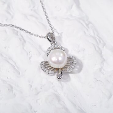Flower with Pearl Necklace.