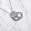 Moms Love with a cute heart Necklace.