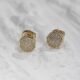 Round Cubic Zircon Gold plated Silver Earing