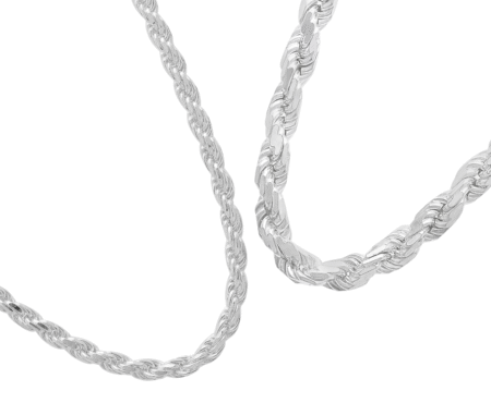 1.5mm Diamond-Cut Rope Chain