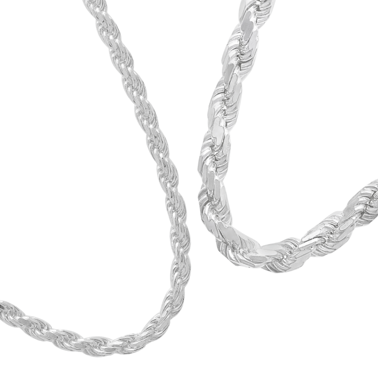 1.5mm Diamond-Cut Rope Chain