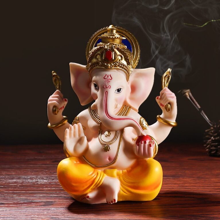 Sandstone resin Ganesha - Colourful 15.5*11.5*19.5cm